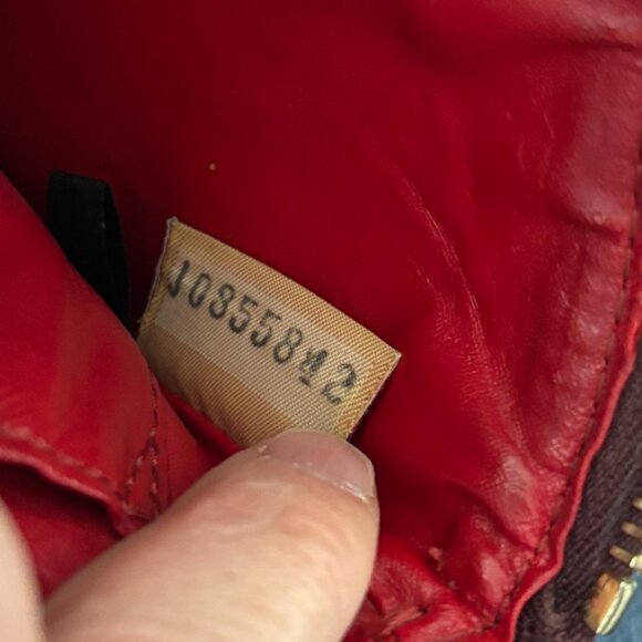 DOONEY & BOURKE Signature Monogram 1975 Wristlet in Merlot Red - Picture 8 of 10